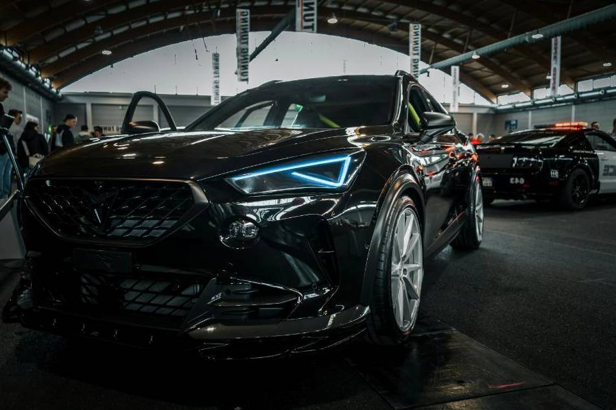 Technician preparing ceramic coating